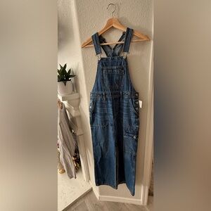 American Eagle Outfitters Real Good Classic Blue Denim Overall Dress